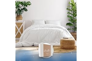 ‎SAMTHUS Samthus Bettwäsche 155x220 Baumwolle Satin - Oeko-Tex Made In Green - Himmlisch weicher Schlaf - Bettwäsche-Set mit 1x Bettbezug 155x220 + 1x Kissenbezug 80x80 - Duvet Cover - Weiß