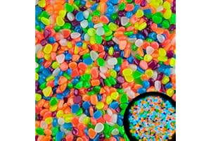 KAIYUAN DYNASTY 1000pc Glow in The Dark Stones Glow Pebbles for Outdoor Garden Luminous Pebbles Fish Tank Rocks Glow Stones Glowing Rocks Outdoor Luminous Stone for Patio Aquarium Walkway Driveway,Color