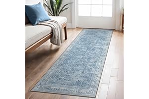 BEIMO 80X150CM Area Rugs for Bedroom,Vintage Boho Carpets for Living Room Non Slip Machine Washable Rug Short Low Pile Rug for Kitchen Dining, Hallway, Office-DarkBlue