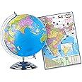 zest 4 toyz Globe Educational 15 Inch Height Metal Base Globe with India Political Map (70 x 100 cm) Home Decor World Globe Office Decor Gift Item