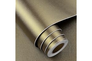 FunStick Tapeta Samoprzylepna Folia do Mebli Brązowe Winylowej Folia Dekoracyjne Nowoczesna Naklejki na Meble Zagęszczona Wodoodporna Tapeta Zdejmowana do Szuflady Kredensu Lodówce Blaty 40CM x 2M