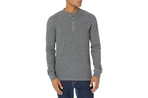 Amazon Essentials Men's Regular-Fit Long-Sleeve Waffle Henley Shirt