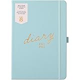 Busy B Mid-Year 17 Month Diary August 2021 - December 2022. Blue Faux Leather Academic Diary 2021-2022 A5 Week to View Planne
