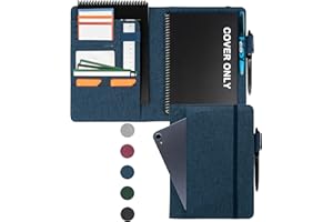 Kaitiaki Stabiler Planer-Einband für Rocketbook Smart-Notizbuch, wasserabweisendes Stoff-Padfolio, Business-Padfolio mit fester Schreibfläche, passend für Executive-Größe A5, Rocketbook-Zubehör (blau)