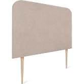 DHOME Upholstered Headboard Smooth Curved Fabric Aqualine 70 cm Height with Feet for Acoustic Wall Absorbent Headboards Headb