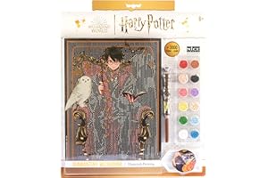 DIAMANTINY Animali Fantastici - Wizarding Dinasty Harry Potter - Kit crea il Mosaico, Attività Crystal Art, Diamond Painting, 1 Quadro A4, Multicolor, 21 x 29,7 cm, 21006
