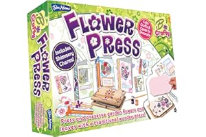 John Adams , Flower Press: press and preserve garden flowers and leaves with a traditional wooden press , Arts & Crafts , Ages 7+