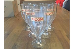 Picon biere 6 Verre A Pied avec Trait DOSEUR Neuf