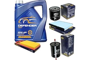 DIEDERICHS Filter Set Inspektionspaket 5 Liter MANNOL Motoröl Defender 10W-40 API SL/CF SCT Germany Innenraumfilter Luftfilter Ölfilter Kraftstofffilter