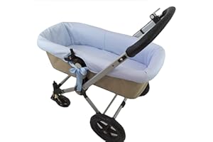 Borda y más Cubre capazo de piqué + sábana bajera A MEDIDA - Funda A MEDIDA capazo acolchada + bajera – Paredes capazo – Cubierta capazo – Nenel