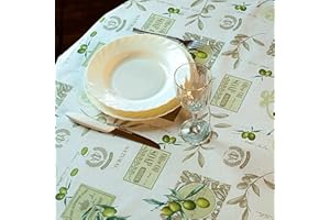 Manifattura Tessile - Tovaglia Antimacchia Cotone Resinato Liquidproof - Oliva, Rettangolare x10 240