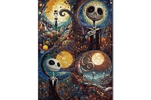 TAOZI&LIZHI Puzzles für Erwachsene 1000 Teile, Halloween-Puzzlebild, Familiendekorationen, Skeletonight, Partyzubehör, einzigartige Weihnachtsgeburtstagsgeschenke für Kinder und Jugendliche