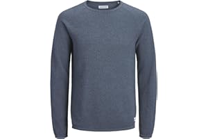 JACK & JONES Herren Strickpullover Rundhals Basic Langarm Sweater Baumwolle Shirt JJEHILL