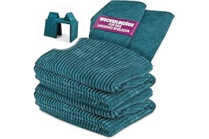 Linodino® Cord Wechselbezüge für Spielsofas | Kindersofa Cover Set 4-Teilig | Ersatz Bezug Set für Kinder Sofas | Sofabezug | Tannengrün