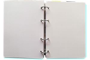 TIPOME.COM Recambio Agenda con 4 agujeros - Tamaño del papel A5 15x21cm - Paquete de 200 hojas marfil 120gr - Dotted Bullet Journal - Punteados 5mm.