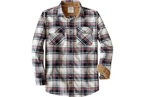 Dubinik® Camicia Flanella Uomo Invernale 100% Cotone Bottoni Casual Comode Camicia a Quadri Uomo Flanella con Taschino