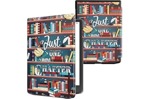 kwmobile Etui kompatybilne z Pocketbook InkPad 4 / Color 3 / Color 2 / Vivlio InkPad 4 etui - pokrowiec na czytnik e-booków - Biblioteka Motto wielokolorowe