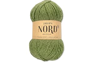 Frida's Wollhaus Drops Nord Ovillo de lana virgen para calcetines, 50 g, lana virgen de alpaca, para tejer, 23 colores (mezcla 10, hierba de limón)