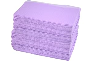 Aokbean 125 Piezas 13x17,7 Pulgadas 3 Capas Mantel Desechable para Tatuajes Mantel Impermeable para Tatuajes Almohadilla de Limpieza de Toalla para Suministros de Tatuaje (púrpura)