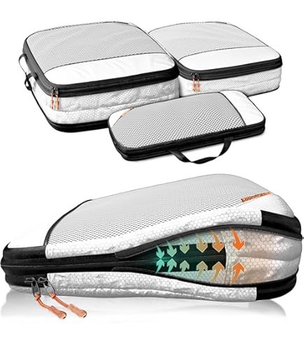 4-teiliges Netz Reise-Organizer Set - Atmungsaktive Packtaschen Für Koffer