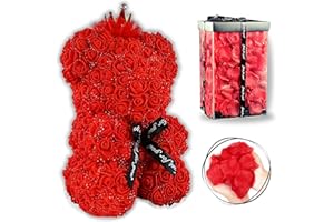 GRINADA Orso Di Rose 25 Cm Orsetto Di Rose Con 500 Petali E Confezione Regalo Idea Regali San Valentino Per Lei