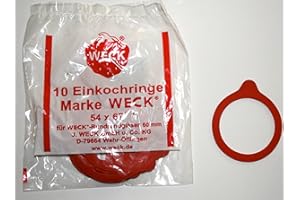 VIVA HAUSHALTSWAREN 20 Einkochringe / Weckringe / Einmachringe 54x67 mm für Mini-Weckgläser / Rundgläser 60 mm