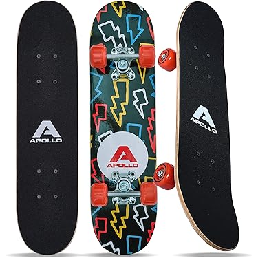 Apollo Kinderen Skateboard, Klein Compleet Board Met ABEC 3 Lagers Aluminium Assen Verschillende Designs Voor Kinderen En Tieners