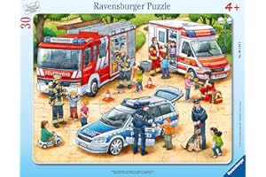 Ravensburger Kinderpuzzle - 06144 Spannende Berufe - Rahmenpuzzle für Kinder ab 4 Jahren, mit 30 Teilen