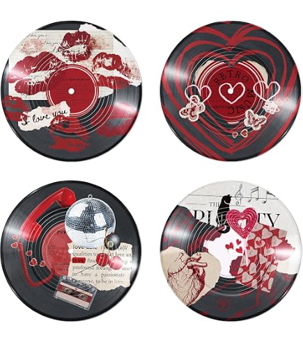 6 Stück Schwarze Blanko-Vinyl-Schallplatten (30,5 Cm) – Leere Platten Für DIY-Deko, Indische Ästhetik, Musikstudio-Wand