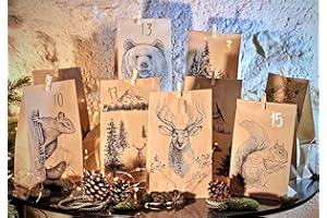 KONTARBOOR Calendrier de l’Avent à remplir soi-même, personnalisable - Les Animaux de la Forêt.