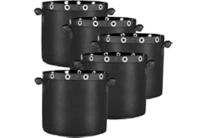 Zouway 5 x Plant Bags 30 L Made of Non-Woven Fabric, Plant Bags for Low Stress Plant Training, Reusable Plant Pot, Plant Bag for Permanent Planting