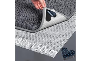 Mbsomnus 80×150 cm Sottotappeto Antiscivolo con 8 Pezzi Ferma Tappeto Senza Tracce Rete Antiscivolo per Tappeti Tagliabile Tappetino Antiscivolo per Tappeti Lenzuolo Divani Cassetti e Tovaglie