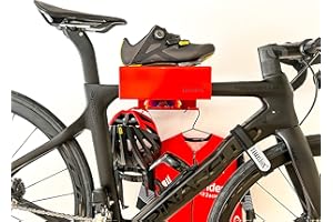 HUNIOX® Soporte para Bicicletas - Aparcamiento Bicicletas - Ganchos para Colgar Bicicletas - Colgar Bici Pared - Soporte Colgar Bicicleta Pared - Cuelga Bicicletas Pared - Soporte Bicicletas (Red)