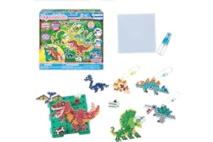 Aquabeads - La Terre des Dinosaures - Kit de Loisirs créatifs - Activité Manuelle Enfants en Toute autonomie - Coffret de Perles Qui collent avec de l'eau - Jouet Enfant 4 Ans et + - 31994