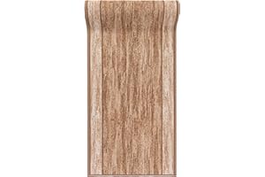 Mazovia Alfombra de Pasillo Larga - Alfombra Antideslizante Moderno - Pelo Corto - Alfombras de Pasillo por Metros - Alfombras para Pasillos Largos - Beige - 80 x 275 cm