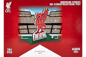 FOCO Official Licensed Liverpool FC BRXLZ Bricks 3D Football Club Crest Logo Construction Set