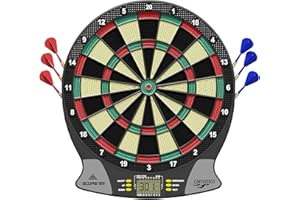 Carromco Electronic Dart Board Score 2nd Generation 92016 Mixte Adulte, Black, Red, Green, Yellow