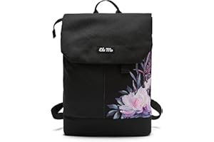 Ela Mo Rucksack Damen - Daypack schön u. durchdacht - Laptop Rucksäcke für Frauen - Anti Diebstahl Tasche für Schule, Uni, Business (Beauty in Darkness)
