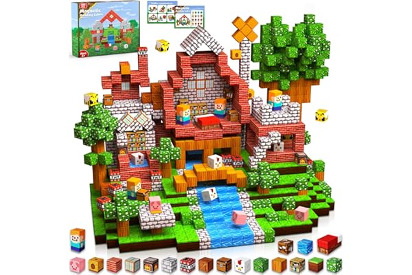 Bloques magnéticos Juguete de construcción Mina magnética Mundo 100 Piezas Bloques magneticos construccion niños Juguete Creativo Montessori para niños a Partir de 4 años Bloques magnéticos