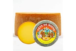 S.MILE GMBH Food-United TETE DE MOINE AOC-AOP Schweizer Mönchskopf-Käse-Laib 800g Swiss-Girolle Monks-Head-Cheese Berner Jura Halb-Fester-Schnittkäse blumig-würzig original g.U. Siegel