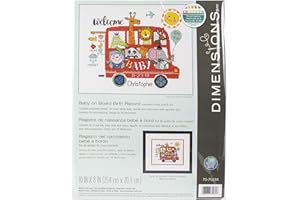 Dimensions Counted Cross Stitch Kit: Birth Record: Baby on Board, Various, One