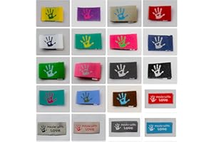 Sylter Nähkultur 20 Mix of All Made with Love Labels Handmade Label Einnähetikett Webetikett Textiletikett Kleideretikett