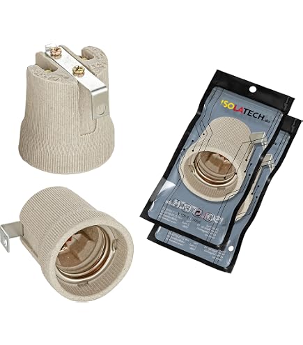 Reachyea Porzellan-Lampenfassung E27 – Klassisches Weiß Mit Grünem Kordelgriff, Für Glühbirnen Bis 60W, 250V