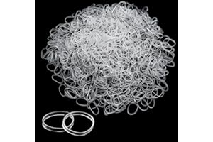 ELALOVE Elastici capelli trasparenti, 1000 pezzi elastici piccoli per capelli, elastici capelli donna piccoli per treccine, code e acconciature
