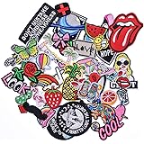 Wlkq Wappen-02 Embroidered Patch Accessories Assorted Size DIY Patches Sew On/Iron On Patches Applique for Jackets Jeans Pants Backpacks Clothes 24Pcs (Wappen-07-42Pcs)