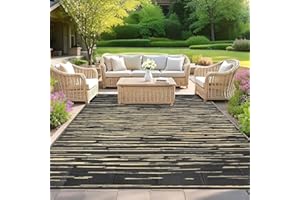 SHACOS Dywanik zewnętrzny, wodoodporny, 150 x 240 cm, duży, dwustronny, słomkowy, odporny na UV, łatwy do czyszczenia, mata kempingowa