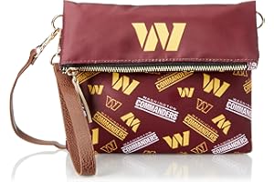 FOCO NFL Team Logo Printed Collection Foldover Purse Handbag Tote