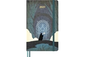 Moleskine Veckoplanerare, hårt omslag 12 månader 2027 Sagan om ringen planerare, linjerad, med elastisk stängning, gandalf, s