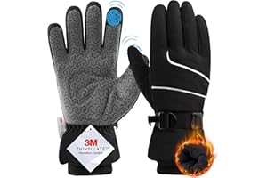 CAOZITOU Winterhandschuhe Herren Damen,3M Thinsulate Skihandschuhe Wasserdicht Warme Touchscreen Handschuhe fur Skifahren Wandern Radfahren Motorradfahren