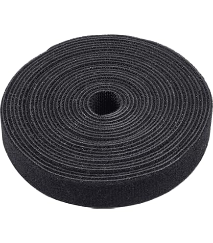 20m Klettband Rolle – 10mm Breit, Wiederverschließbar Zum Zuschneiden, Kabelbinder Für Garten & Haushalt (Schwarz)